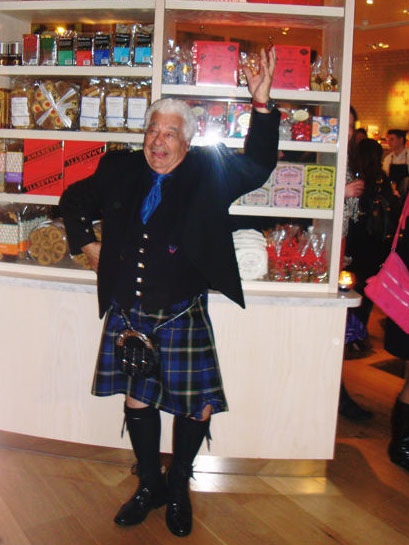 Caruccio strikes a highland pose in his Italian National Tartan kilt 